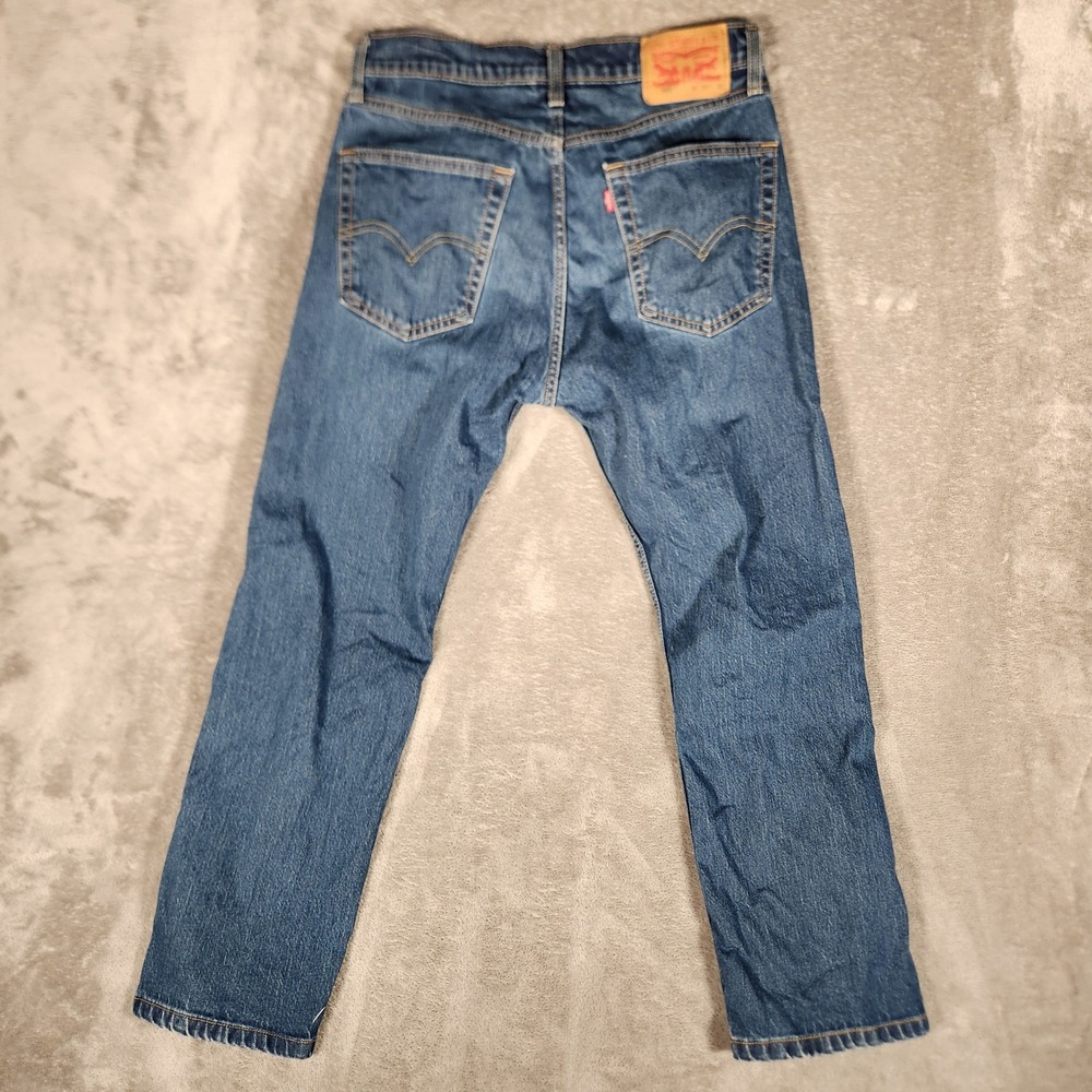 Levi's 505 Regular Fit Jeans Mens 32x30 Blue Excellent Straight Leg Denim - Picture 10 of 13